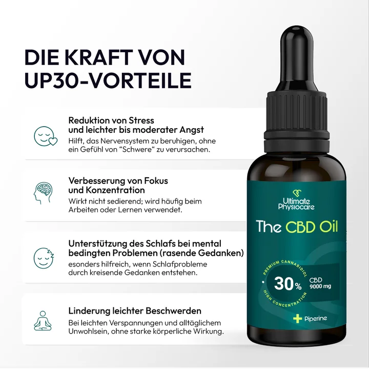 UP30 Isoliertes CBD-Öl 30 % – Reines CBD für tägliches Wohlbefinden
